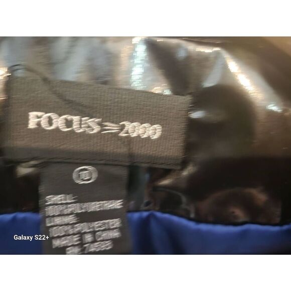 O5 Focus 2000 polyurethane shiny black rain jacket, blue lining, button up - Picture 4 of 11
